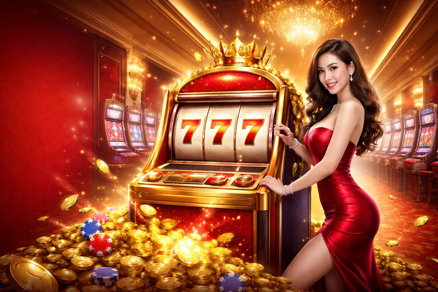 Hình ảnh chính về Slot Games Jun888 APK với chủ đề vàng đen sang trọng